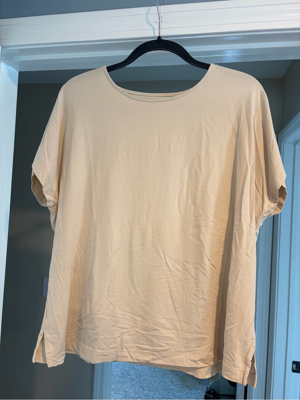 J. Jill Relaxed Cream Short-Sleeve Women's Top